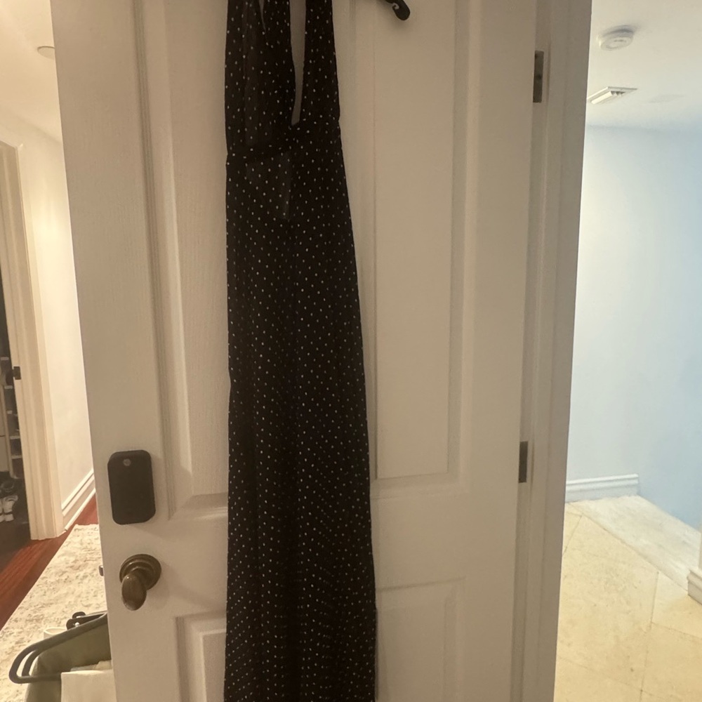 Lioness District Black Polka Dot Halter Dress - Picture 3 of 4